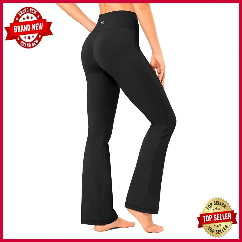 High Waisted Flare Leggings, Bootcut Yoga Pants for Pilates & Casual Wear